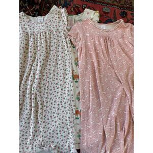 Mini Boden Nightgown Cotton Spring Festive Applique Girls Dress 8-9 Lot